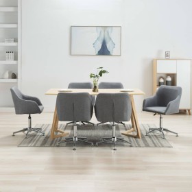 Swivel dining chairs 6 units light gray fabric by vidaXL, dining chairs - Ref: Foro24-278428, Price: 365,99 €, Discount: %