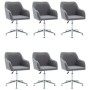 Swivel dining chairs 6 units light gray fabric by vidaXL, dining chairs - Ref: Foro24-278428, Price: 365,63 €, Discount: %