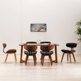 Dining chairs 6 pcs gray curved wood and fabric by vidaXL, dining chairs - Ref: Foro24-278719, Price: 829,99 €, Discount: %