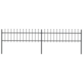 Garden fence with black steel spearheads 3.4x0.6 m by vidaXL, fence panels - Ref: Foro24-277594, Price: 140,74 €, Discount: %