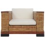 2-teilige braune Sofagarnitur aus natürlichem Rattan mit Kissen von vidaXL, Sofas - Ref: Foro24-278618, Preis: 732,63 €, Raba...