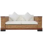 2-Piece Brown Natural Rattan Sofa Set with Cushions by vidaXL, Sofas - Ref: Foro24-278618, Price: 773,43 €, Discount: %