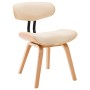 Dining chairs 4 pcs curved wood and cream synthetic leather by vidaXL, dining chairs - Ref: Foro24-278720, Price: 561,99 €, D...