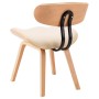 Dining chairs 4 pcs curved wood and cream synthetic leather by vidaXL, dining chairs - Ref: Foro24-278720, Price: 561,99 €, D...