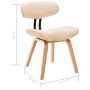 Dining chairs 4 pcs curved wood and cream synthetic leather by vidaXL, dining chairs - Ref: Foro24-278720, Price: 482,51 €, D...