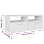 Engineered wood TV stand, 2 units, white by vidaXL, TV Furniture - Ref: Foro24-275110, Price: 129,66 €, Discount: %