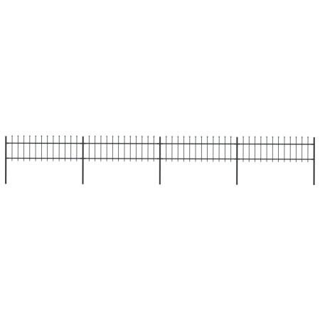 Gartenzaun mit Speerspitzen aus schwarzem Stahl, 6,8 x 0,6 m von vidaXL, Zaunpaneele - Ref: Foro24-277596, Preis: 269,37 €, R...