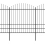 Garden fence with black steel spear points (1.75-2)x11.9 m by vidaXL, fence panels - Ref: Foro24-277754, Price: 848,99 €, Dis...