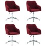 Swivel dining chairs 4 units red wine fabric by vidaXL, dining chairs - Ref: Foro24-278443, Price: 244,77 €, Discount: %