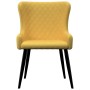 Sillas de comedor 4 unidades tela amarillo de vidaXL, Sillas de comedor - Ref: Foro24-278810, Precio: 305,99 €, Descuento: %