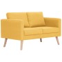 Conjunto de sofás 2 piezas tela amarillo de vidaXL, Sofás - Ref: Foro24-276856, Precio: 634,68 €, Descuento: %