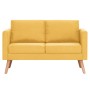 Conjunto de sofás 2 piezas tela amarillo de vidaXL, Sofás - Ref: Foro24-276856, Precio: 634,68 €, Descuento: %