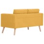 Conjunto de sofás 2 piezas tela amarillo de vidaXL, Sofás - Ref: Foro24-276856, Precio: 634,68 €, Descuento: %