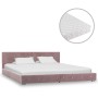 Bett mit rosa Samtmatratze 180x200 cm von vidaXL, Betten und Lattenroste - Ref: Foro24-278166, Preis: 473,11 €, Rabatt: %