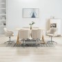 Swivel dining chairs, 6 units, cream fabric. by vidaXL, dining chairs - Ref: Foro24-278432, Price: 375,37 €, Discount: %