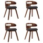 Dining chairs 4 units curved wood and dark gray fabric by vidaXL, dining chairs - Ref: Foro24-278850, Price: 441,31 €, Discou...