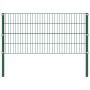 Fence panel with green iron posts 13.6x0.8 m by vidaXL, fence panels - Ref: Foro24-278611, Price: 806,99 €, Discount: %