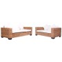 Garden sofa set with 2 pieces of natural rattan cushions by vidaXL, Outdoor sofas - Ref: Foro24-276283, Price: 1,00 €, Discou...