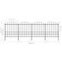 Garden fence with black steel spearheads (1.75-2)x6.8 m by vidaXL, fence panels - Ref: Foro24-277751, Price: 497,89 €, Discou...