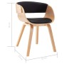 Dining chairs 6 units wood and black synthetic leather by vidaXL, dining chairs - Ref: Foro24-278867, Price: 929,51 €, Discou...