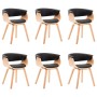 Dining chairs 6 pcs curved wood black synthetic leather by vidaXL, dining chairs - Ref: Foro24-278735, Price: 1,00 €, Discoun...