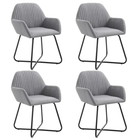 Dining chairs 4 units light gray fabric by vidaXL, dining chairs - Ref: Foro24-277094, Price: 377,25 €, Discount: %