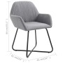 Dining chairs 4 units light gray fabric by vidaXL, dining chairs - Ref: Foro24-277094, Price: 377,25 €, Discount: %