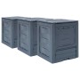 Compostadores de jardín 3 unidades gris 780 L 60x60x73 cm de vidaXL, Compostadores - Ref: Foro24-278920, Precio: 188,08 €, De...