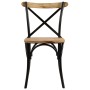 Crossback chairs 6 units solid black mango wood by vidaXL, dining chairs - Ref: Foro24-278774, Price: 704,79 €, Discount: %