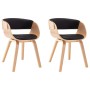 Dining chairs 2 pcs curved wood and black synthetic leather by vidaXL, dining chairs - Ref: Foro24-278865, Price: 312,99 €, D...