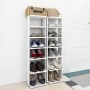 Shoe rack furniture 2 units glossy white 27.5x27x102 cm by vidaXL, Shoe racks and shoe organizers - Ref: Foro24-808498, Price...