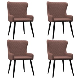 Dining chairs 4 units brown fabric by vidaXL, dining chairs - Ref: Foro24-278806, Price: 293,99 €, Discount: %