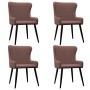 Dining chairs 4 units brown fabric by vidaXL, dining chairs - Ref: Foro24-278806, Price: 293,20 €, Discount: %