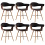 Dining chairs 6 pcs synthetic leather and black curved wood by vidaXL, dining chairs - Ref: Foro24-279492, Price: 601,24 €, D...