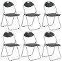 Folding dining chairs, 6 units, black synthetic leather by vidaXL, dining chairs - Ref: Foro24-278594, Price: 145,37 €, Disco...