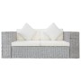 Set of 2-piece gray natural rattan sofas with cushions by vidaXL, Sofas - Ref: Foro24-278797, Price: 797,60 €, Discount: %