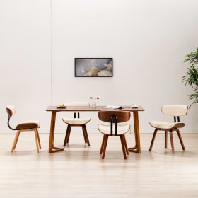 Dining chairs 4 units curved wood and synthetic leather by vidaXL, dining chairs - Ref: Foro24-278716, Price: 529,99 €, Disco...