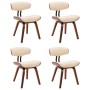 Dining chairs 4 units curved wood and synthetic leather by vidaXL, dining chairs - Ref: Foro24-278716, Price: 490,27 €, Disco...