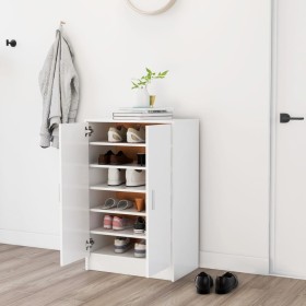 White plywood shoe cabinet 60x35x92 cm by vidaXL, Shoe racks and shoe organizers - Ref: Foro24-808927, Price: 91,72 €, Discou...