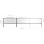 Garden fence with black steel spearheads (1.25-1.5)x5.1m by vidaXL, fence panels - Ref: Foro24-277732, Price: 228,24 €, Disco...