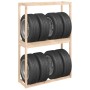 Solid pine wood tire support 120x40x180 cm by vidaXL, Industrial shelving - Ref: Foro24-825003, Price: 73,99 €, Discount: %