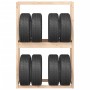 Solid pine wood tire support 120x40x180 cm by vidaXL, Industrial shelving - Ref: Foro24-825003, Price: 73,99 €, Discount: %