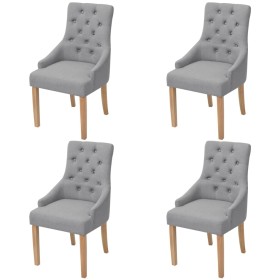 Dining chairs 4 units light gray fabric by vidaXL, dining chairs - Ref: Foro24-274421, Price: 548,99 €, Discount: %