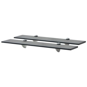 Floating shelves 2 units glass 8 mm 60x10 cm by vidaXL, Shelves and shelves - Ref: Foro24-3051505, Price: 35,54 €, Discount: %