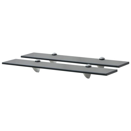 Floating shelves 2 units glass 8 mm 60x10 cm by vidaXL, Shelves and shelves - Ref: Foro24-3051505, Price: 29,02 €, Discount: %