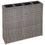 Tall planter with 4 pots 2 pcs gray synthetic rattan by vidaXL, Pots and planters - Ref: Foro24-279080, Price: 291,62 €, Disc...