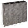 Tall planter with 4 pots 2 pcs gray synthetic rattan by vidaXL, Pots and planters - Ref: Foro24-279080, Price: 291,62 €, Disc...