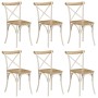 Cross back chairs 6 pcs solid white mango wood by vidaXL, dining chairs - Ref: Foro24-278772, Price: 871,18 €, Discount: %