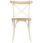 Cross back chairs 6 pcs solid white mango wood by vidaXL, dining chairs - Ref: Foro24-278772, Price: 867,44 €, Discount: %