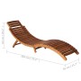 Set of sun loungers with table 3 pieces solid acacia wood by vidaXL, Loungers - Ref: Foro24-279160, Price: 308,45 €, Discount: %